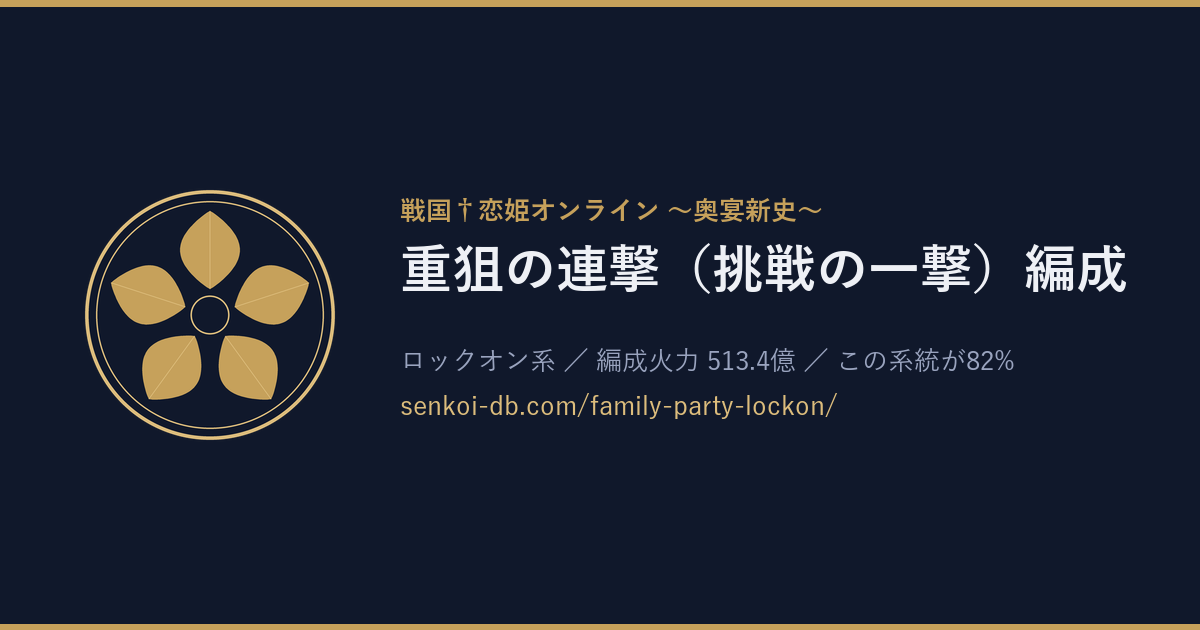 重狙の連撃（挑戦の一撃）編成 OGP画像
