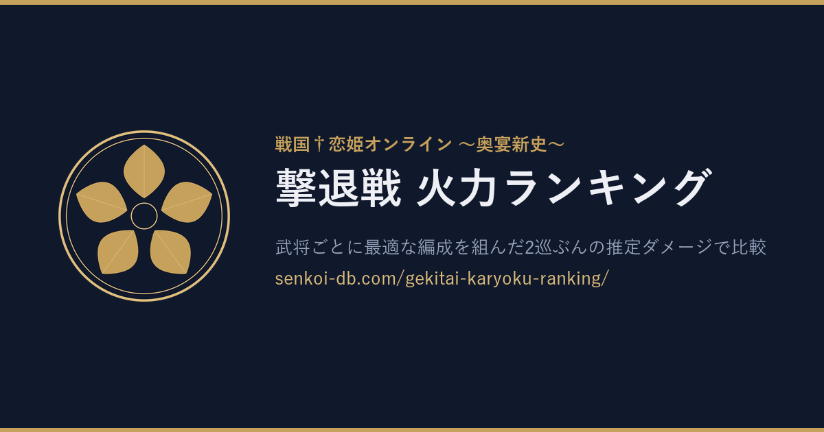 撃退戦 火力ランキング OGP画像
