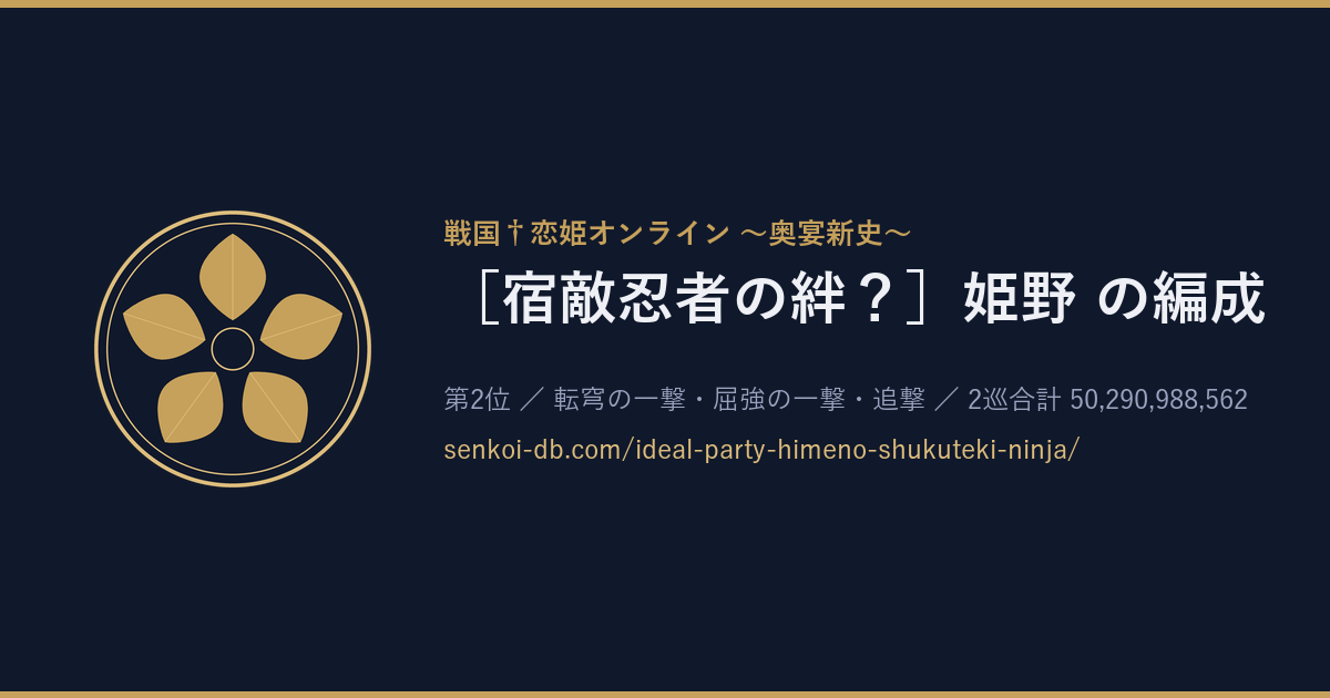 ［宿敵忍者の絆？］姫野 の編成 OGP画像
